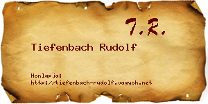 Tiefenbach Rudolf névjegykártya